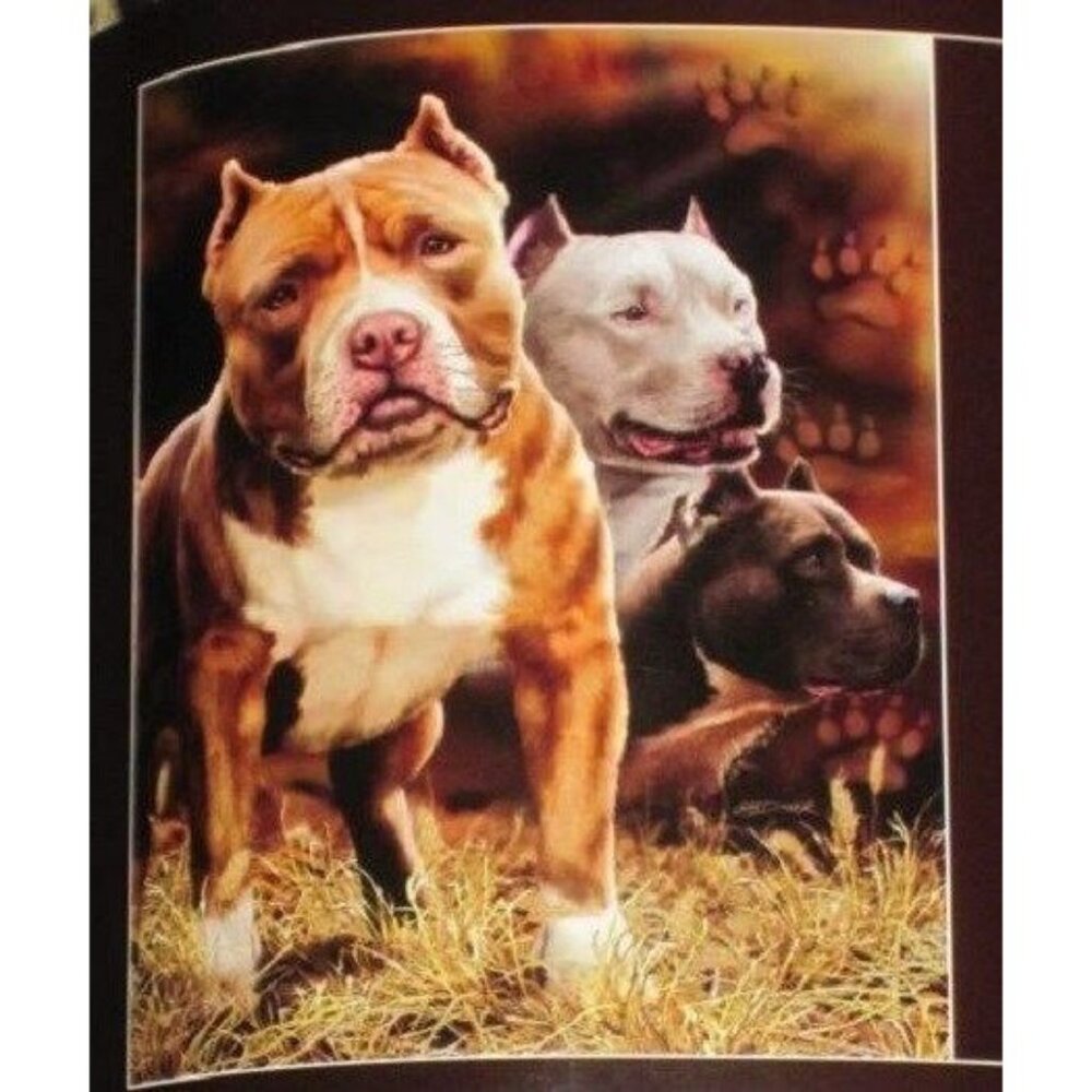 New Pitbull Terrier Soft Fleece Throw Gift Blanket Pit Bull Lover Dog Photo Warm - Picture 2 of 3